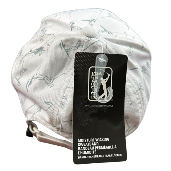 NWT PGA TOUR White Golf Print Cap - Picture 3 of 11